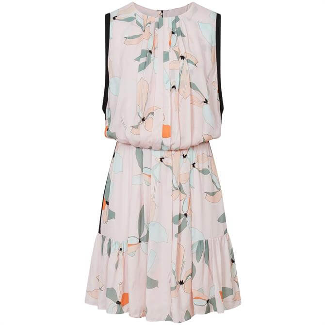 REISS JACQUELINE Leaf Print Mini Dress